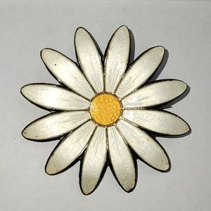 1960 norne brooch Daisy flower sterling silver